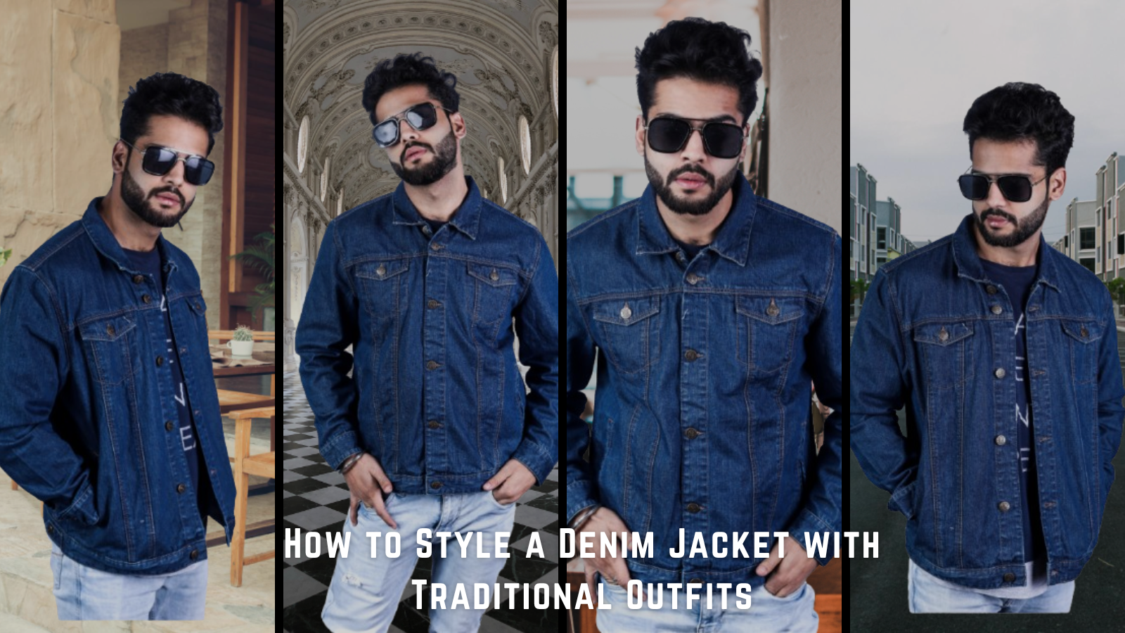 Denim Jacket with Traditional Outfits